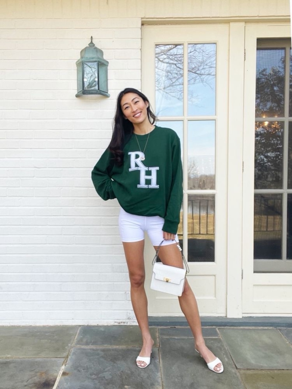 Recreational Habits Varsity Green Crew Neck Pullover Sweatshirt Small - Picture 2 of 7